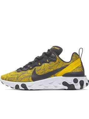 Nike React Element 55 Women’s Sneaker in Yellow and Black, Size 7